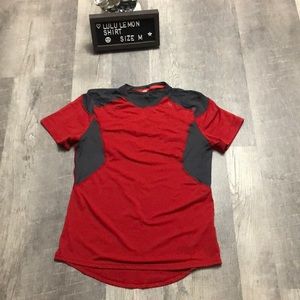 Lululemon Mens Running Shirt Size Medium Red/Gray
